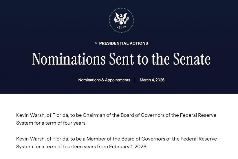  美联储权力棋局：沃什提名背后的制度博弈与2028悬念 股票财经